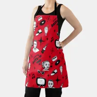 Retro Pop 1950's Style Nostalgic Graphics Apron