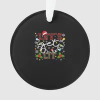 Let's Get Lit Drinking Santa Christmas Lights Ornament