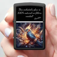 Ethereal Cockatiel in a Luminous Haven Zippo Lighter