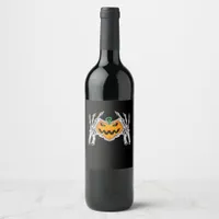 Skeleton Hand Heart Sign Bone Costume Unique Touch Wine Label