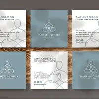 Modern Abstract Yoga/Wellness/Meditation Square Business Card