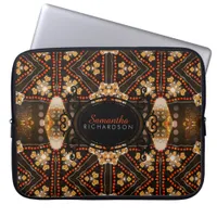 Tribal Light Batik Fusion Design Laptop Sleeve