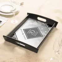 Elegant 70th Platinum Wedding Anniversary Serving Tray