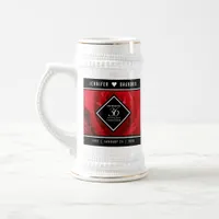 Elegant 36th Rose Wedding Anniversary Celebration Beer Stein