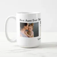 Best Auntie Ever | Personalized Photo Coffee Mug