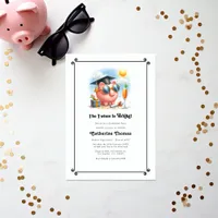 "The Future Is Bright" Finance Graduation Invitation