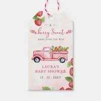 Strawberry Pink Red Berry Sweet Baby Shower Gift Tags