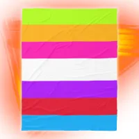 Neon Colorful Stripes |  Fleece Blanket