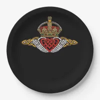 Skeleton Claddagh Color Paper Plates