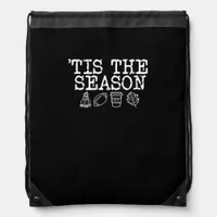 Tis The Season Fall Design Drawstring Bag
