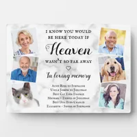 Elegant Personalize Photo Heaven Wedding Memorial Plaque
