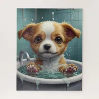 Splish Splash, Time for Pet & Funny Animal Baths Jigsaw Puzzle