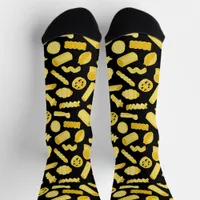 Pasta Shapes Italian Food Patterned Socks