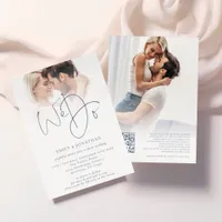 We Do QR Code 2 Photos Wedding Invitation