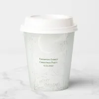 Crescent Moon Frozen Wild Flowers Christmas Dinner Paper Cups