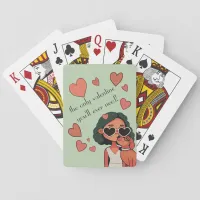 Dog Valentine Tote Bag Poker Cards