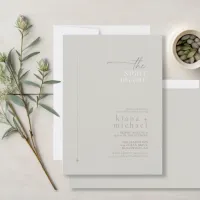 Chic Neutrals Wedding Rehearsal Pastel Gray ID1020 Invitation