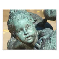 Plaza Fountain Detail Photo Print