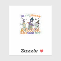 Halloween Sonography Retro Tis The Season Ultrasou Sticker