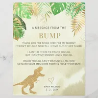 Watercolor Dinosaur Message from the Bump Sign