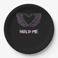 Hold Me Classic - Skeleton Hand Heart Paper Plates
