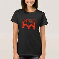No Kings Protest Graphic Grunge Crown  American Cl T-Shirt