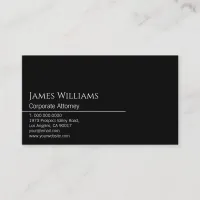 Sleek Modern Minimal Elegant Classy Black White Business Card