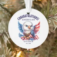 USA Citizenship Congratulations American Card Ornament