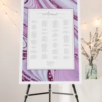 Abstract Glitter Strata Seating Chart Wht ID903 Foam Board