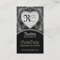 Alternative Gothic Dark Events & Wedding Planner Business Card