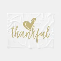 thankful heart thanksgiving fleece blanket