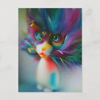 Too Cute Rainbow Colored Creature Postcard