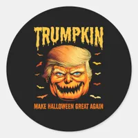 Funny Usa Pumpkin Trumpkin Make Halloween Great Ag Classic Round Sticker