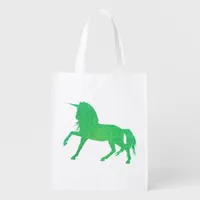 Unicorn in Green Grocery Bag