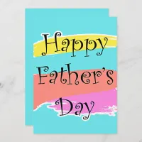 Custom Add Names Paint Art Happy Father's Day Card