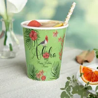 Customizable Aloha Happy Birthday Tropical  Paper Cups