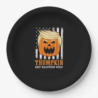 Usa Trumpkin Keep Halloween Great Funny Paper Plates