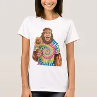 Hippie Sasquatch With Sunflower T-Shirt