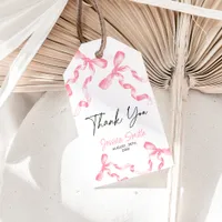 Thank You Pink Bow Gift Tag