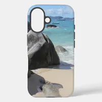 Scenic Beach at The Baths on Virgin Gorda, BVI iPhone 16 Case