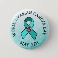 World Ovarian Cancer Day May 8th Holiday Button