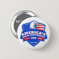 America’s 250th Anniversary Patriotic Eagle Badge Button