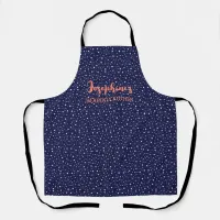 Stars and constellations on night sky apron