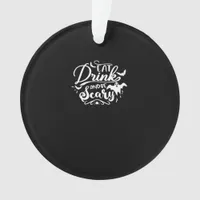 Eat Drink And Be Scary Halloween Design Ornament