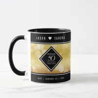 Elegant 50th Golden Wedding Anniversary Mug