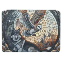 Owl and Wolf Mosaic Ai Art  iPad Air Cover