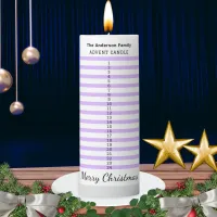 Traditional 1st-24th Custom Pillar Advent Candle