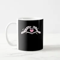 Funny Skeleton Heart Hands Creative Vibe Coffee Mug