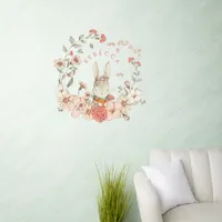 Cute Bunny Name Kids Wall Decal