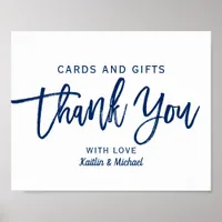 Wedding Cards & Gifts 8x10 Typography | Navy Blue Poster